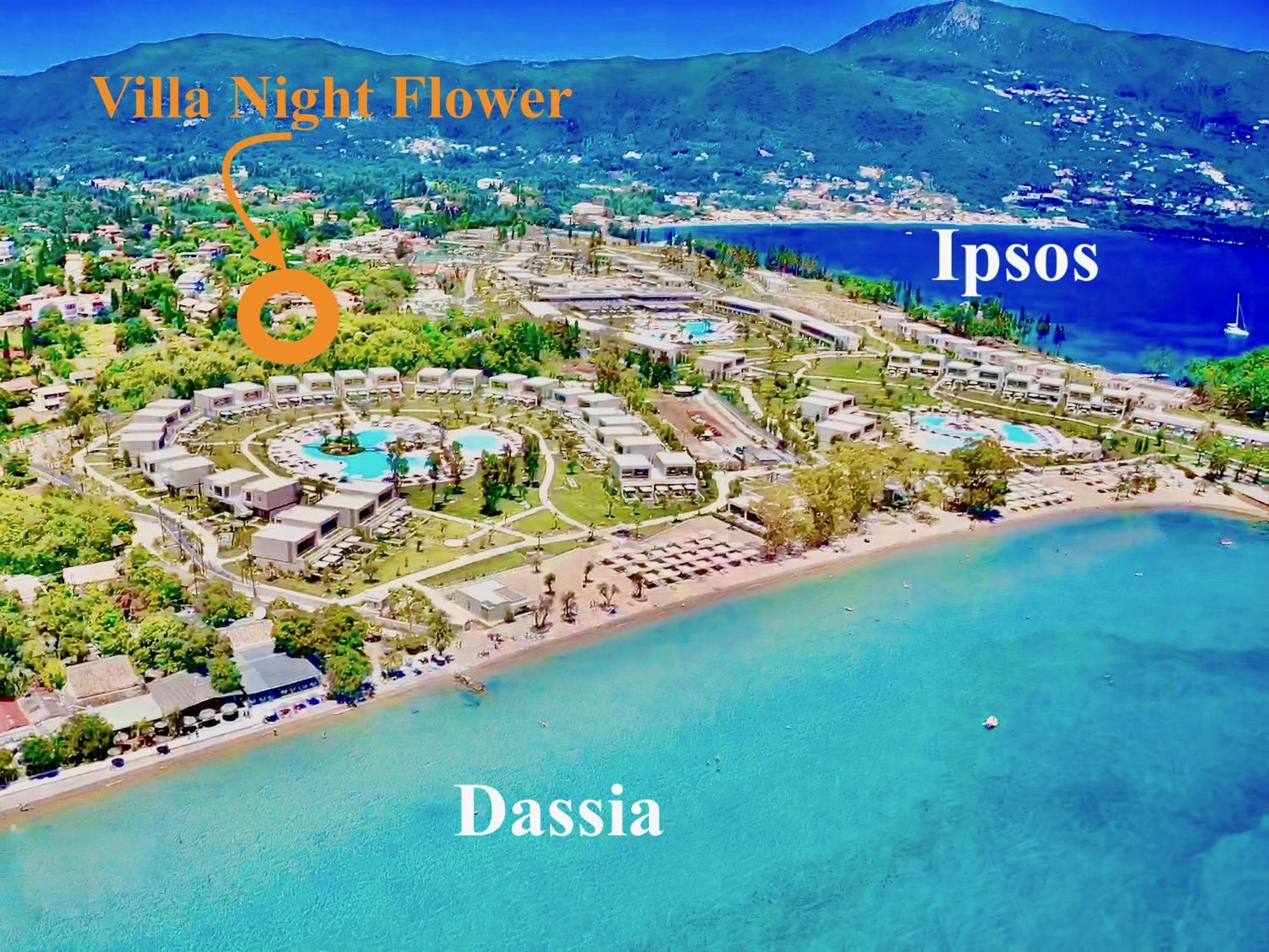 Beach Villa Night Flower With Private Pool By Dadovillas Dassiá Eksteriør bilde